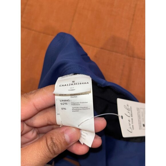 NWT Cupshe Navy Blue Wide adjustable Straps V-Neck Women's Bikini Top Size S - Picture 5 of 5